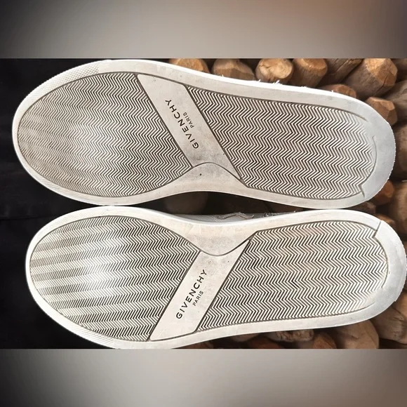 Givenchy Women White and Gold Leather Sneakers Size 40 - Picture 8 of 12